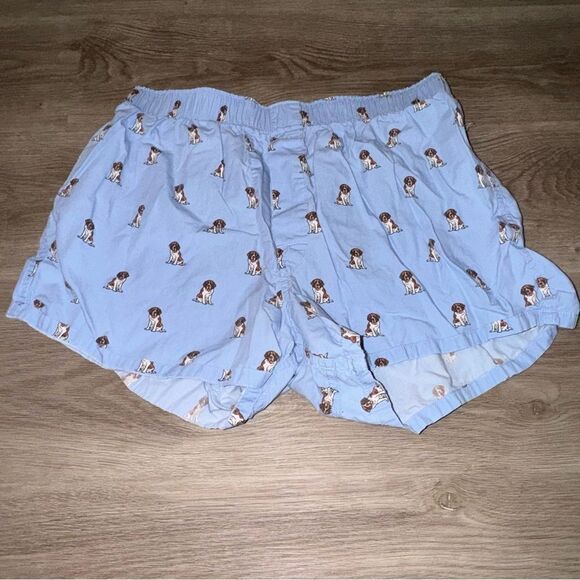 Men's J. Crew Blue Dog Print Boxer Shorts - Picture 2 of 6